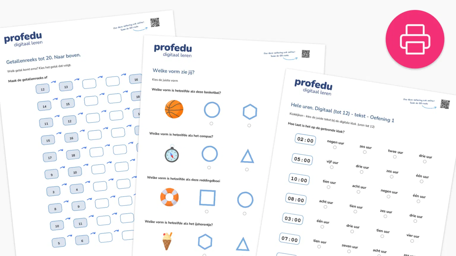 set van 3 werkbladen